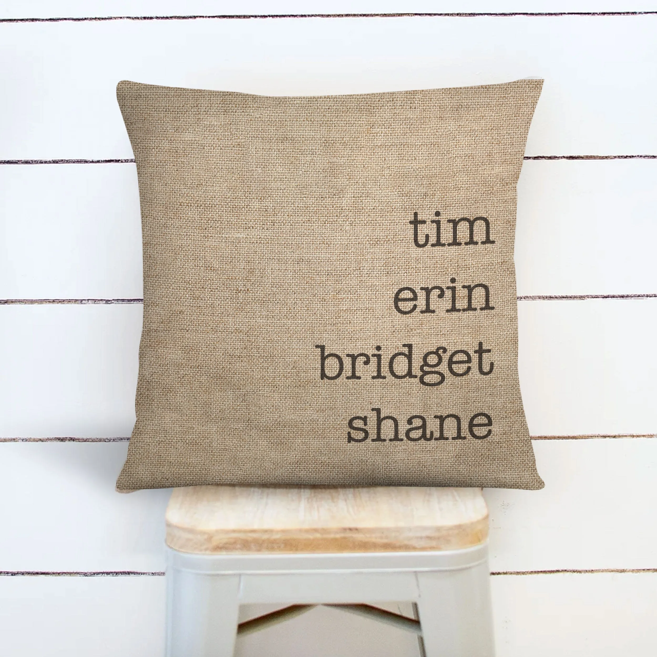 family name throw pillow add family names and pet names too customized personalized