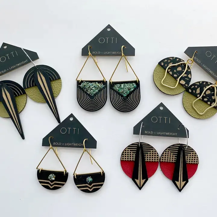 Turquoise Inlay Drop Earrings